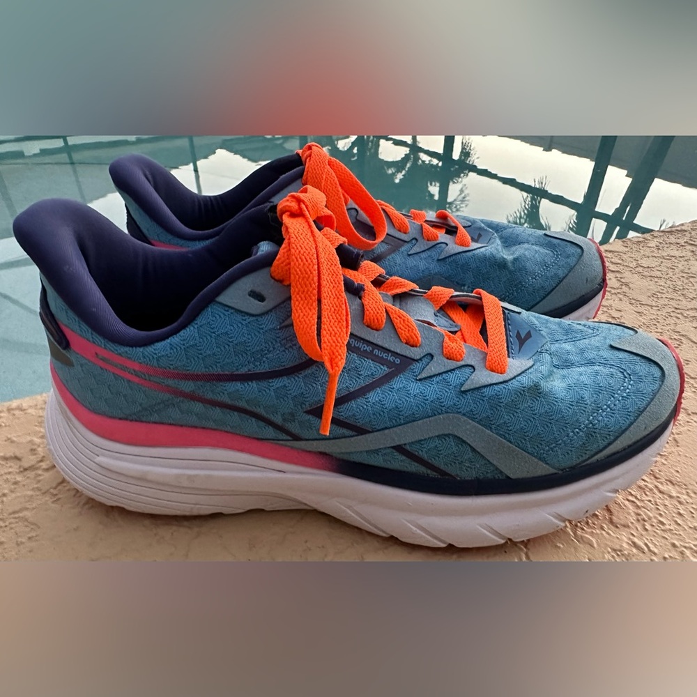 Diadora Equipe Nucleo Blue Pink Running Shoes 90540 Women’s Size 9 Super Clean